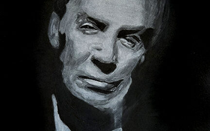 Charcoal Drawing of Jerry Orbach, drawn by Rain Frances from Rain Frances Creations