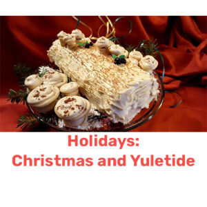 photo of yule log cake