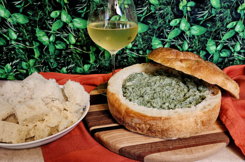 Spinach Dip In Bread Bowl